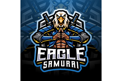 Eagle samurai esport mascot logo design