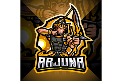 Arjuna archer esport mascot logo design