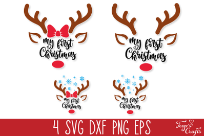 My First Christmas Reindeer Ornaments Pack
