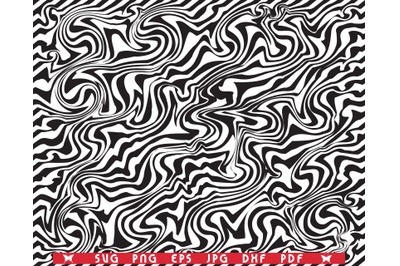 SVG Black Swirl Waves, Seamless Pattern