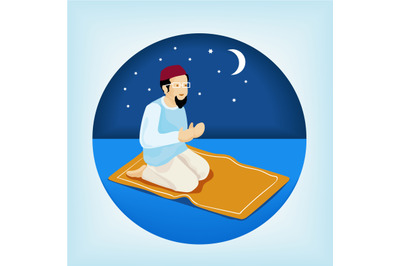 Islamic Prayer Vector illustration