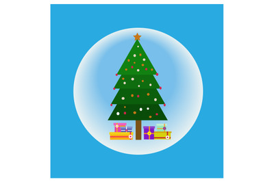 Christmas Tree Vector Illustration
