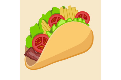 Taco Vector Illustration