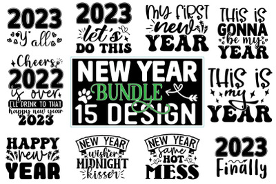 New Year SVG Design Bundle