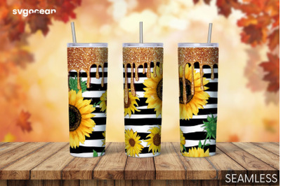 Sunflower Tumbler | Skinny 20 oz | Tapered | Straight