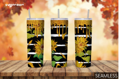 Sunflower Sublimation | Skinny 20 oz | Tapered | Straight