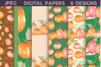 Thanksgiving Digital Paper | Pumpkin Digital Paper&nbsp;