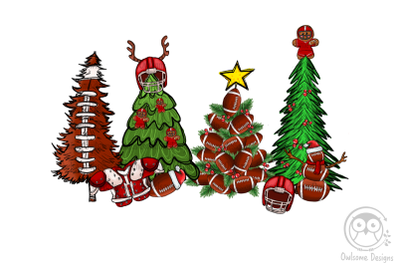 Football Christmas Tree PNG Sublimation