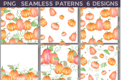 Pumpkin Seamless Pattern | Thanksgiving Patterns PNG