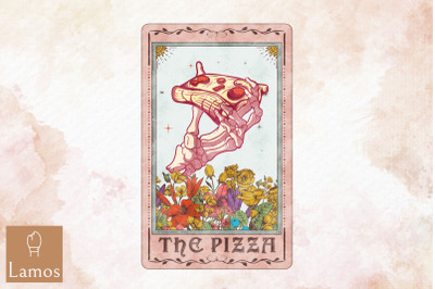 The Pizza Skeleton Tarot Card