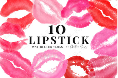 Watercolor Kiss Lips Clipart