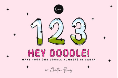 Hey Doodle Numbers for CANVA