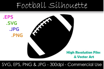 Football SVG Silhouette Graphic