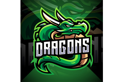 Dragon esport mascot logo design