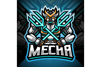 Mecha esport mascot logo design