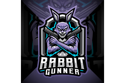 Rabbit esport mascot logo design