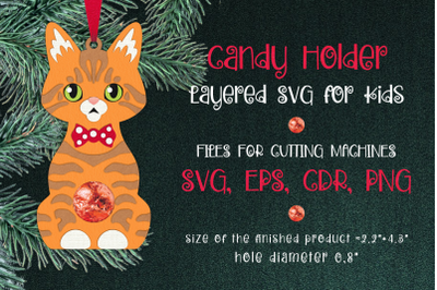 Ginger Tabby Cat | Christmas Ornament Template
