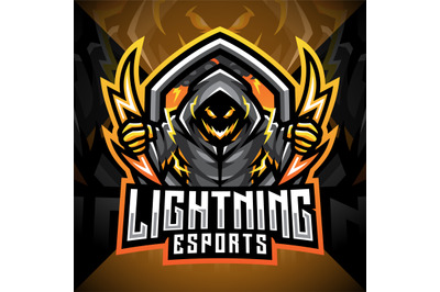 Lightning esport mascot logo design