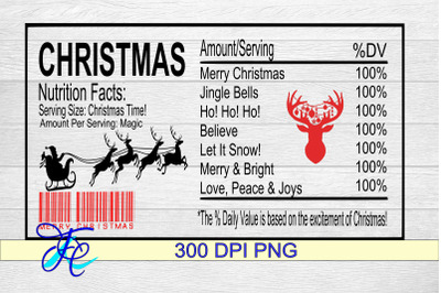 Santa Claus Nutrition Label v2