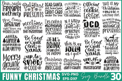 Funny Christmas SVG Bundle