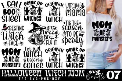 Halloween Witch Mom SVG Bundle