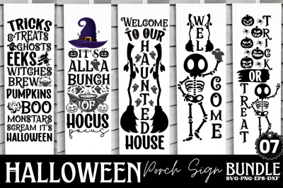 Halloween Porch Sign SVG Bundle