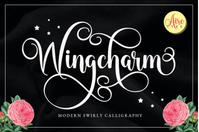 Wingcharm - Swirly Wedding Script Calligraphy Font