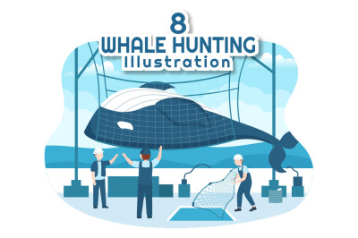 8 Whale Hunting Illustration