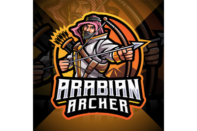 Arabian archer esport mascot logo design