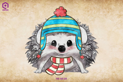 Hedgehog Cozy Christmas