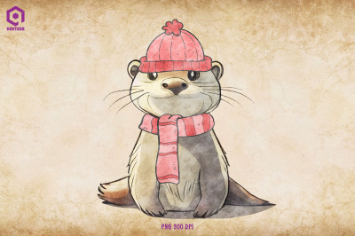 Otter Cozy Christmas