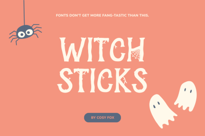 Witch Sticks Halloween Font