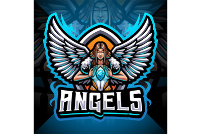 Angels esport mascot Logo design
