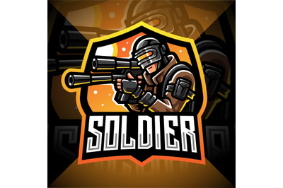 Soldier esport mascot gaming logo