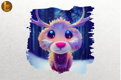 Cute Winter Reindeer Animal Lover