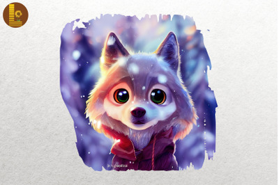 Cute Chibi Winter Wolf