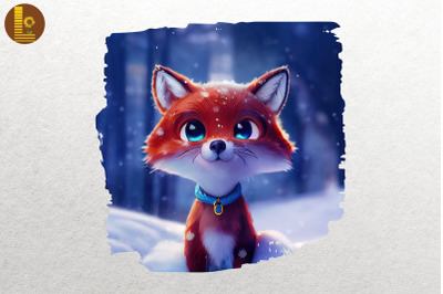 Cute Winter Fox