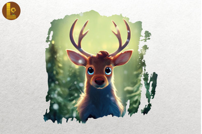 Cute Winter Deer