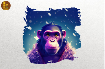 Cute Winter Ape