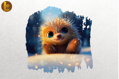 Cute Winter Hedgehog Animal Lover