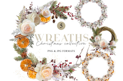 Wedding Wreaths Rose Flowers Clipart PNG