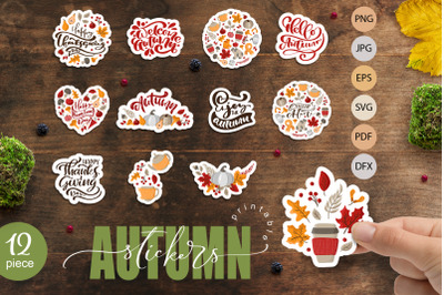 12 Cutting Autumn Stickers Pack