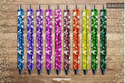 Pen Glitter Wraps Bundle | PNG | Sublimation