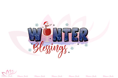 Winter Blessings Png Sublimation