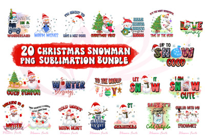 Christmas Snowman Sublimation Bundle