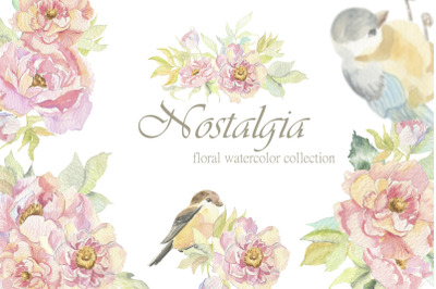 Nostalgia. floral watercolor collection