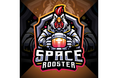 Space Rooster esport mascot logo design