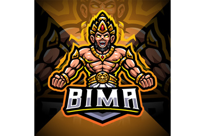 Bima esport mascot logo design