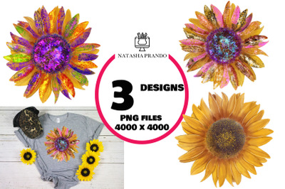Sunflower tshirt design png, Floral clipart png design
