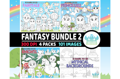 Fantasy Digital Stamps Bundle 2 - Lime and Kiwi Designs